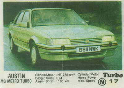 17 Turbo Gum Austin MG Metro Turbo